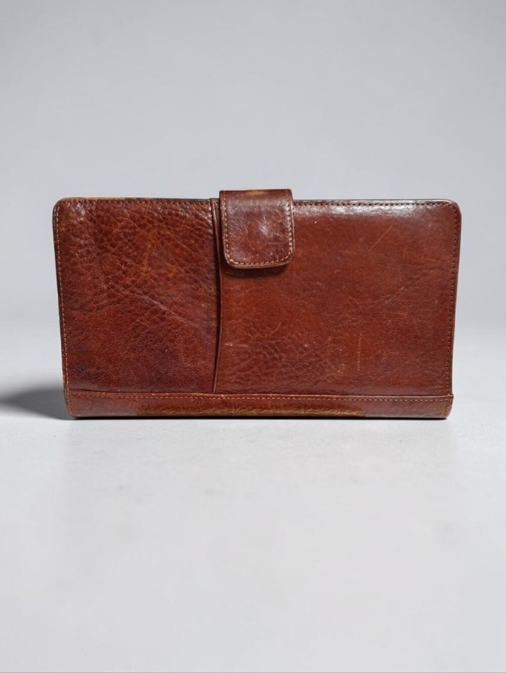 Mori Vintagr Tan leather long wallet